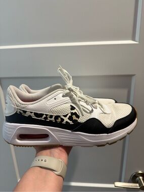 Nike Women's White and Black leopard-Print Air Max 90’s